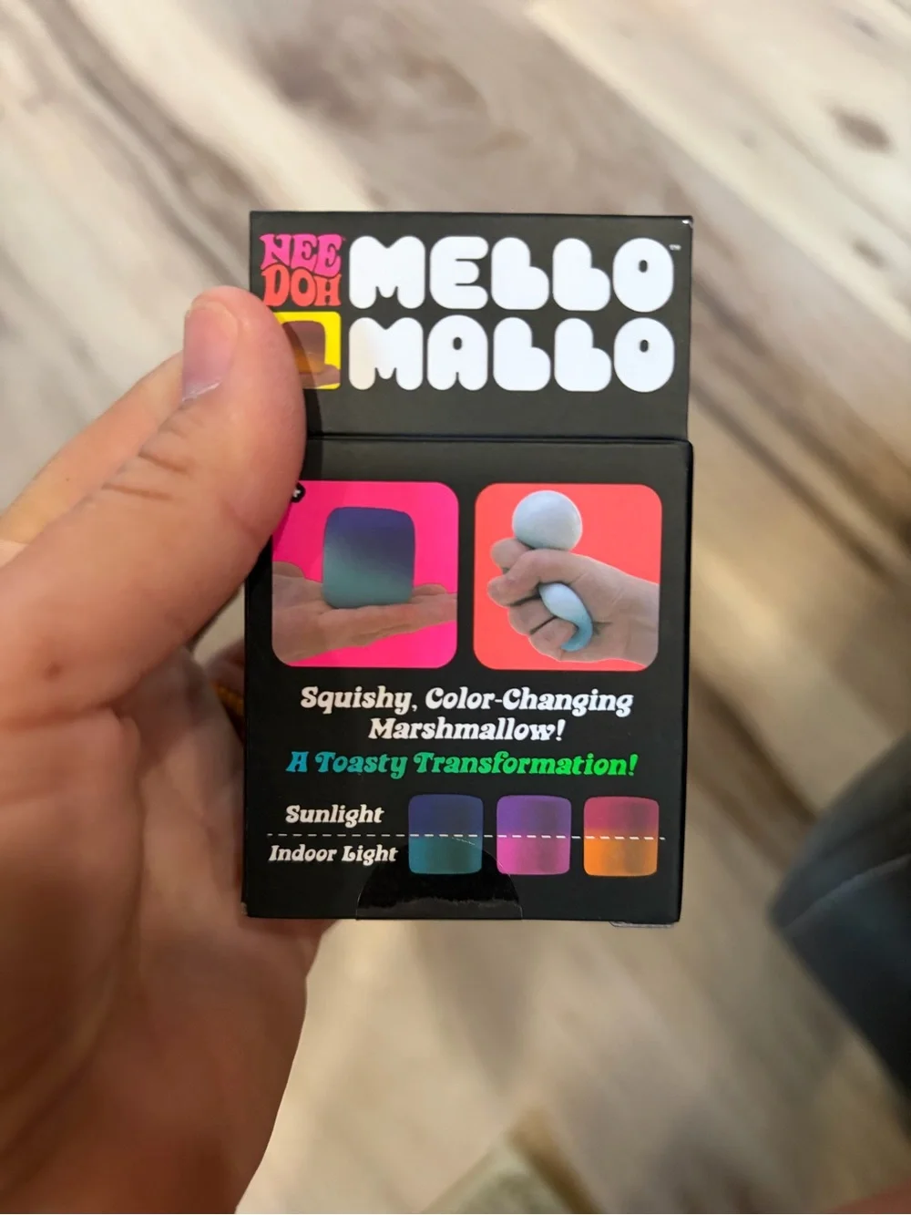 Nee Doh Mello Mallo Pink Squishy Color-Changing Marshmallow Toy